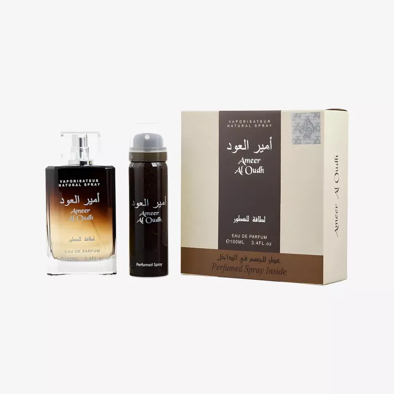 Lattafa Duo Ameer Al Oudh Eau de Parfum 100ml + Perfumed Spray 50ml Dovanų Rinkinys