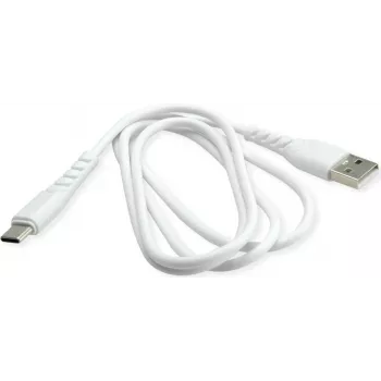 BIOND USB-A į USB-C 1 m baltas laidas iš perdirbto plastiko – įkrovimui ir duomenims