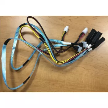 Supermicro 2x Mini-SAS HD į 4x SAS + 2x Maitinimo Laidas (CBL-SAST-0675) 80 cm Vidinis SAS Breakout Laidas