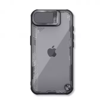 Nillkin Iceblade Prop Case for iPhone 16e / 17e su kameros objektyvo dangteliu ir atramėle - Juoda
