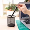 Deli Mesh Round Pen Holder 9.1x9.8x9.8cm Black