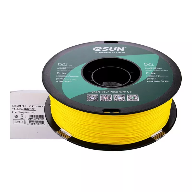 ESUN PLA+ 1.75mm Yellow 1kg 3D Spausdinimo Filamentas