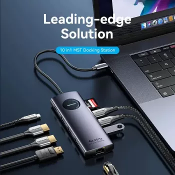 VENTION USB-C 10-in-1 Docking Station 8K 30Hz 100W PD su LED ekranu