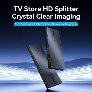 VENTION HDMI Splitter 1 įėjimas 8 išėjimai 4K@60Hz juodas