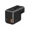 CHOETECH PD6038 38W GaN USB-C įkroviklis su USB-A ir keičiamais kištukais (EU/US/UK/AU) – juodas