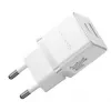 Baseus Palm 30W USB-C USB-A sieninis įkroviklis baltas EU kištukas