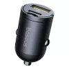 Baseus Tiny Star 30W USB-A USB-C sieninis įkroviklis, juodas