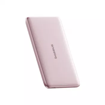 Baseus PicoGo AM41 Power Bank 5000mAh 20W Ultra-Slim MagSafe Compatible su Baseus Simple USB-C kabeliu 60W 30cm - Rožinė