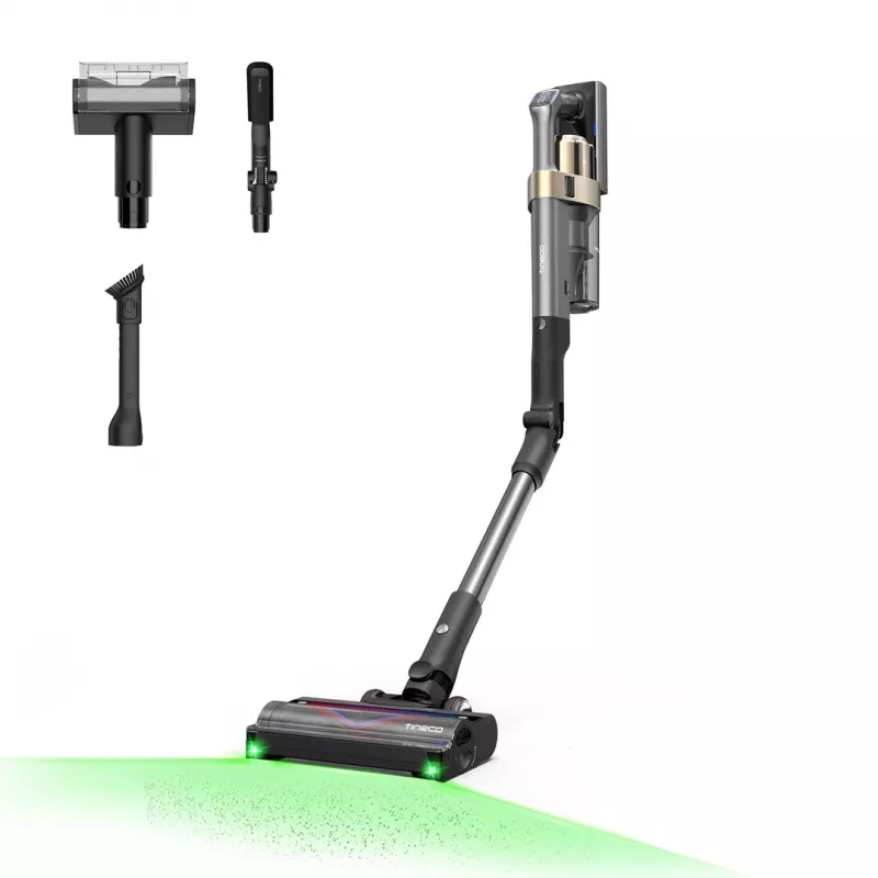 Tineco Pure One A90S belaidis lazdinis dulkių siurblys su iLoop Smart Sensor technologija, 120 AW, 40 min. veikimo laikas, HEPA filtracija, LED ekranas