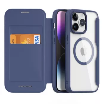Dux Ducis Skin X Pro Folio Case su MagSafe, skirta Apple iPhone 15 Pro Max, juoda