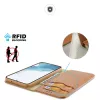 Dux Ducis Hivo Wallet Case, skirtas Samsung Galaxy S23+ su RFID blokavimu ir atramėle, ruda
