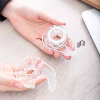 Deli Transparent Adhesive Tape with Dispenser 12mm x 10m