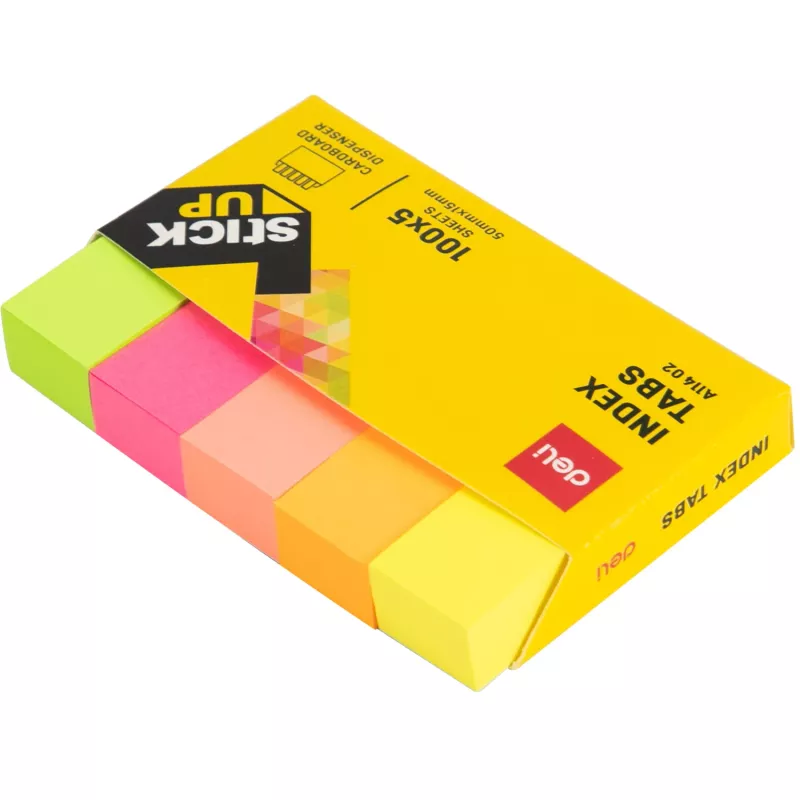 Deli Haftnotizen Index PP Stick Up 100 St. farbig