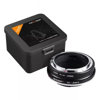 K&F Concept Canon FD į RF objektyvo laikiklio adapteris (juodas)