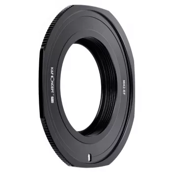 K&F Concept PRO objektyvo tvirtinimo adapteris Canon EOS EF/EF-S prie M42 korpuso – juodas