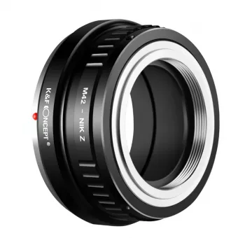 K&F Concept M42 į Nikon Z tvirtinimo objektyvo adapteris, skirtas Nikon Z5 Z6 Z7 Z50 Zfc Z9 Z8 Z30, juodas