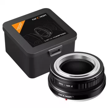 K&F Concept M42 į Nikon Z tvirtinimo objektyvo adapteris, skirtas Nikon Z5 Z6 Z7 Z50 Zfc Z9 Z8 Z30, juodas