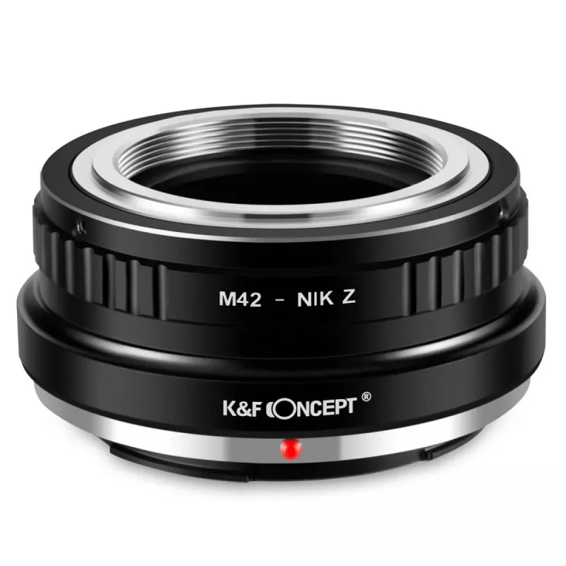K&F Concept M42 į Nikon Z tvirtinimo objektyvo adapteris, skirtas Nikon Z5 Z6 Z7 Z50 Zfc Z9 Z8 Z30, juodas