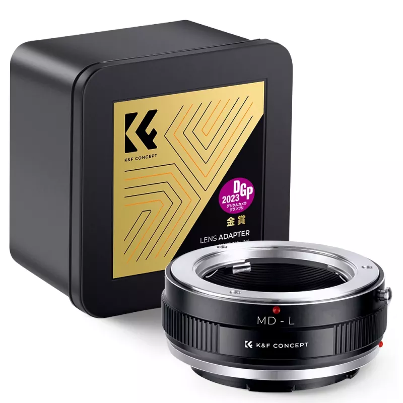 K&F Adapter Minolta MD/MC Lens to Leica L-Mount Camera - Black
