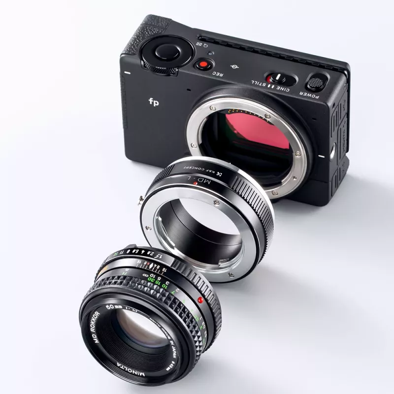 K&F Adapter Minolta MD/MC Lens to Leica L-Mount Camera - Black