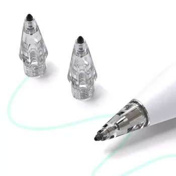 Metapen Air-Flex Tips - Transparent (4-Pack) – keičiamos rašiklio antgalės, skirtos Metapen Pencil A8, A11, M1