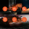 Meatmeet Pro išmanusis virtuvės termometras su Bluetooth/WiFi programa, skirta griliui, orkaitei, rūkyklai - juoda