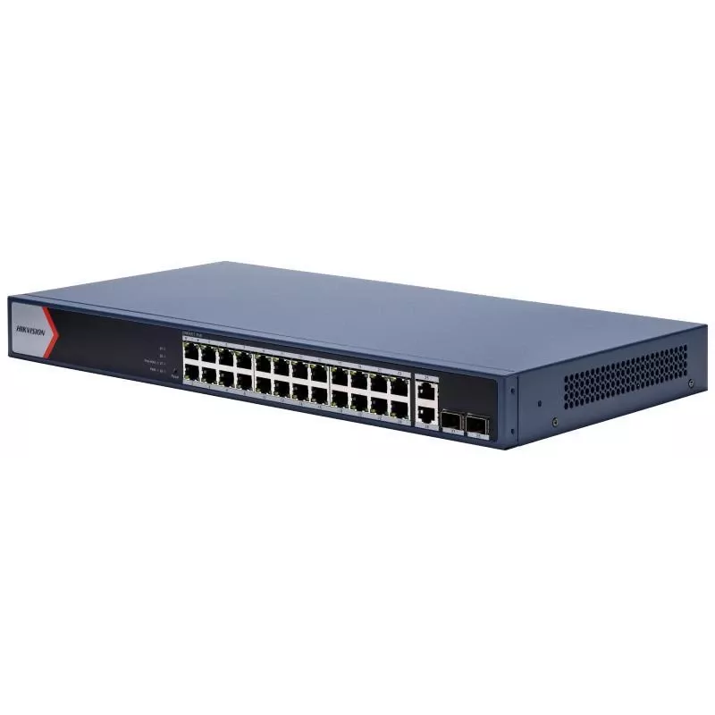 Hikvision DS-3E1528P-EI 24 prievadų Gigabit PoE+ valdomas jungiklis