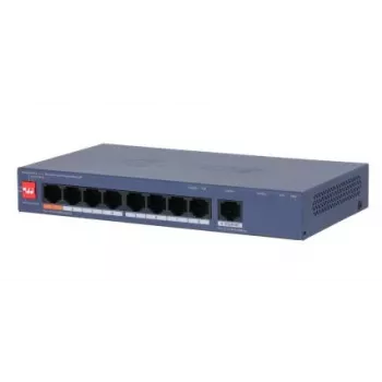 DAHUA CS4009-8ET1GT-60 valdomas L2 komutatorius su 8 PoE prievadais ir 1 Gigabit ryšio kanalu, 60W PoE biudžetas