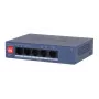 DAHUA CS4005-4GT-36 Valdomas L2 Gigabit Ethernet komutatorius su 4 PoE+ prievadais (36 W), montuojamas ant stalo/sienos