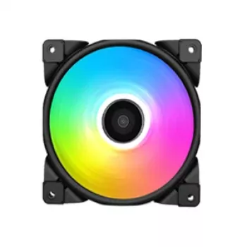 PCCOOLER 120mm Halo FRGB korpuso ventiliatorius - 1000-2000 RPM - 29.1 dBA - 68 CFM