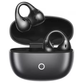 realme Buds Clip Czarne juodos laidinės ausinės su 3,5 mm lizdu ir mikrofonu