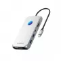 ORICO XCR 12-in-1 USB-C Docking Station su RGB, 3x USB-A 3.1, 1x USB-A 2.0, 1x USB-C PD 100W, 1x USB-C 3.1, 1x HDMI 1.4 4K 30Hz, 1x VGA 1080p, 1x microSD/SD 3.0, 1x RJ45 Gigabit Ethernet, 1x Audio CTIA 3.5mm – sidabrinė