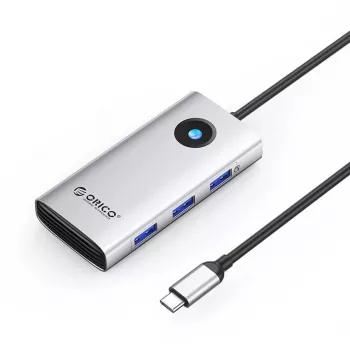 ORICO PW11 USB-C Docking Station 6-in-1, 3x USB-A 3.0, 1x USB-C 3.0, 1x USB-C PD 100W, 1x HDMI 4K 30Hz - Silver