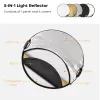 K&F Concept 5-in-1 Round Photography Reflector with Handle 80cm (32 inch) - Gold/Silver/White/Black/Translucent Diffuser