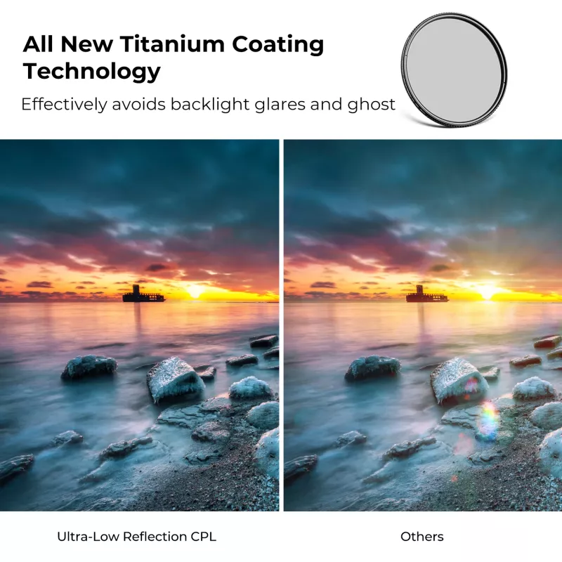 K&F Concept Nano-X Ultra-Low Reflection Circular Polarizer Filter 95mm