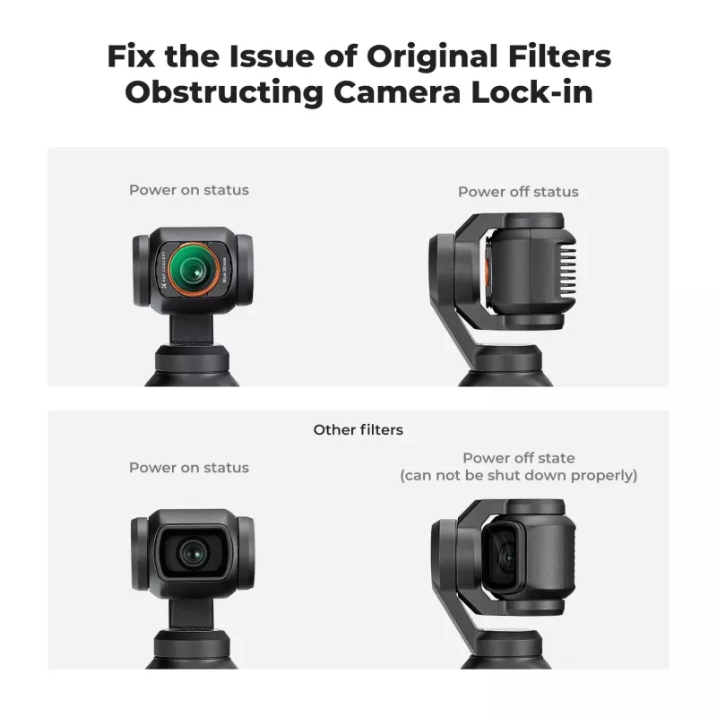 KF Filtr Blue Streak Anamorphic Filter + Tempered Glass Screen Protector 2-in-1, skirta DJI Osmo Pocket 3 / 4