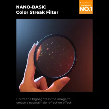 K&F Nano-B MRC Starlight Glare Rainbow Flare Streak Filter 62mm