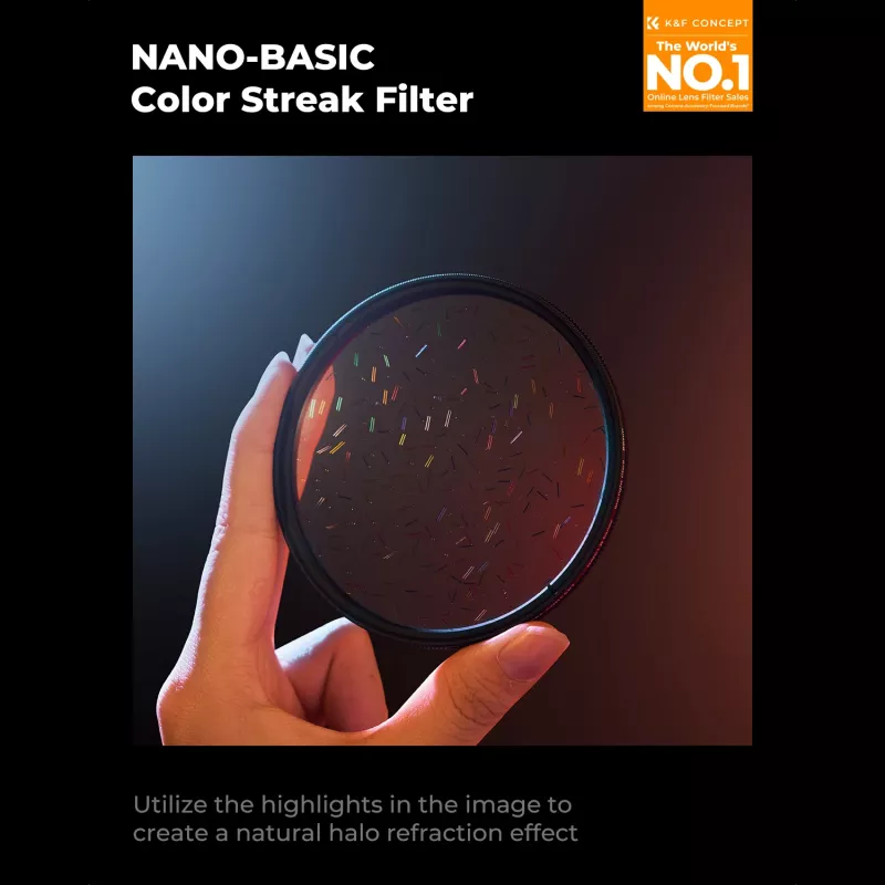 K&F Concept Nano-B MRC Rainbow Streak Filter 67mm Starlight Glare Effect
