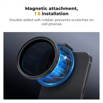 K&F Concept Magnetic Filter Clip for Smartphones 67mm Black KF01.2675