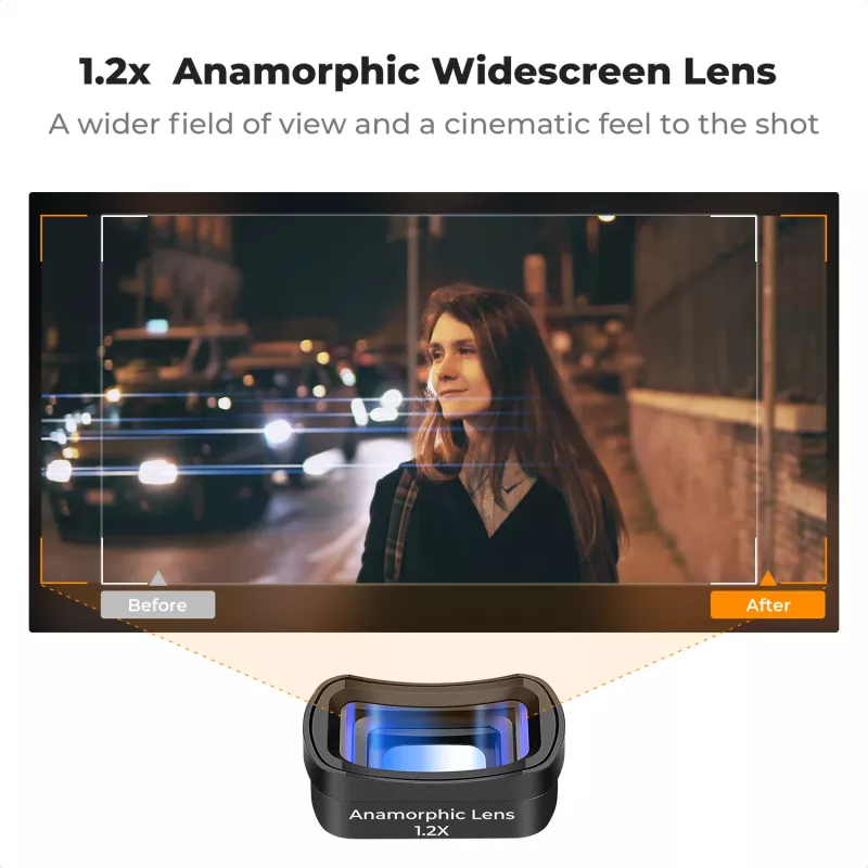 K&F Concept Anamorphic Lens 1.2x Magnetic Filter for DJI Osmo Pocket 3 (KF01.2700)