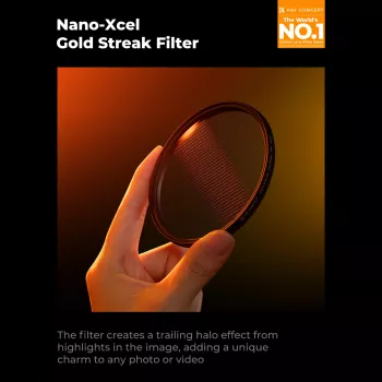 K&F Concept Nano-X MRC Anamorphic Streak Filter Gold 58mm