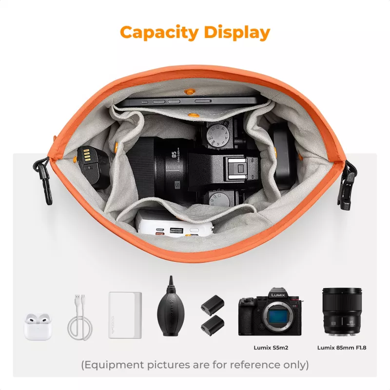 K&F Concept Crossbody Sling Bag 5L Orange for Camera Phone