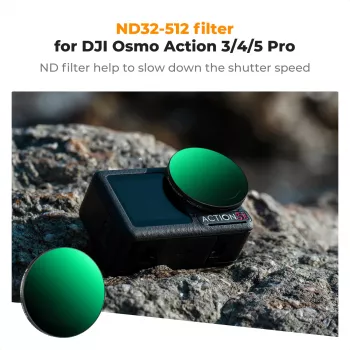 KF Concept Nano-X Variable ND Filter ND32-512 Gray for DJI Osmo Action 3/4/5 Pro