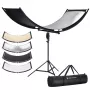 K&F Concept U-Shape 4-in-1 Curved Reflector 180x60cm su šviesos stovu ir nešiojimo krepšiu
