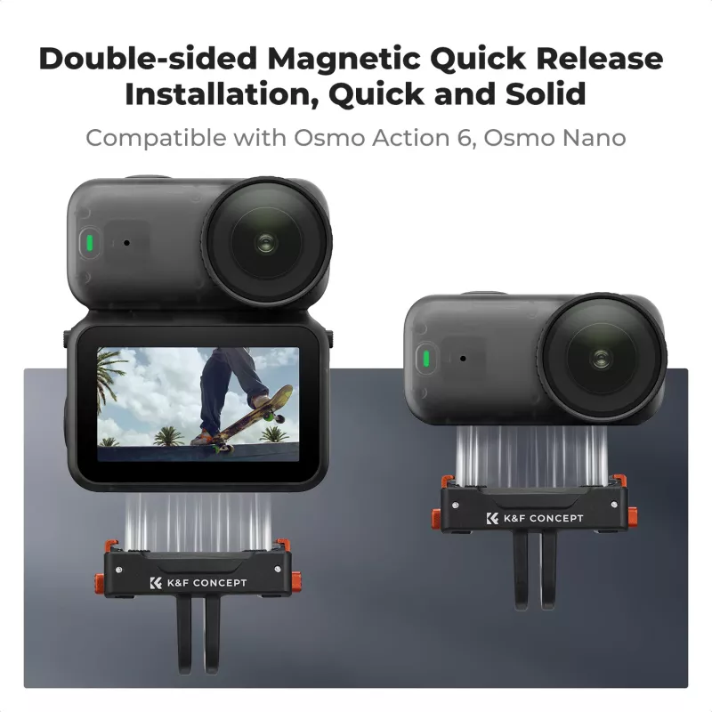 Magnetinis greito atlaisvinimo laikiklis su magnetu, skirtas DJI Osmo Action 6 / Nano / GoPro tvirtinimui KF12.0030