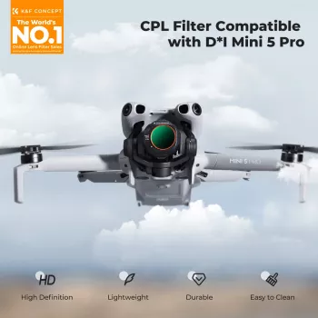 K&F Concept Circular Polarizer CPL filtras, skirtas DJI Mini 5 Pro dronui (KF02.0002)