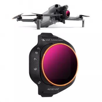 K&F kintamo tankio ND filtras ND32-ND512, skirtas DJI Mini 5 Pro dronui, AGC stiklas, KF02.0004