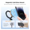 KF Magnetic MagSafe Telefono Laikiklis su 1/4 colio Sriegiu ir Cold Shoe - Juodas (KF31.196)