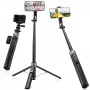 K&F Concept X97-C Selfie Stick Tripod 180 cm su MagSafe magnetiniu laikikliu ir Bluetooth nuotolinio valdymo pulteliu (Juoda)