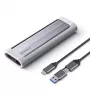 ORICO AXM2-G2-V1 M.2 NVMe SSD korpusas USB-C/USB-A 10Gbps - Pilka